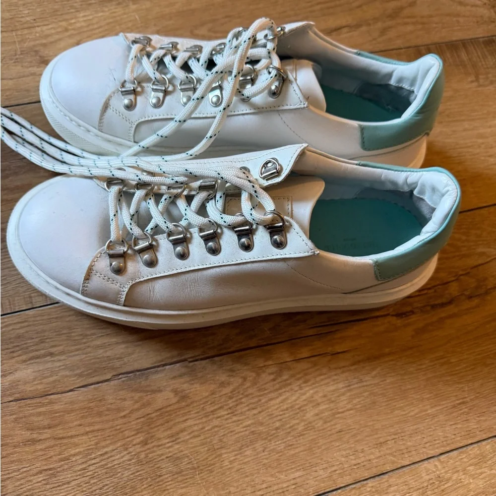The Kooples White and Light Blue Sneakers - Picture 6 of 7